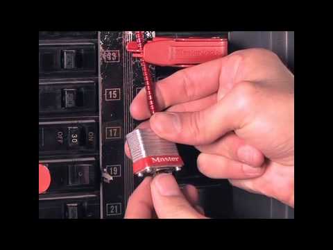 Screen capture of Master Lock Safety 7C5RED &#45; Circuit Breaker Compact Padlock