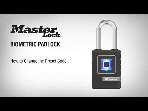 Screen capture of 4901 Biometric Padlock: How to Change Preset Combination Code