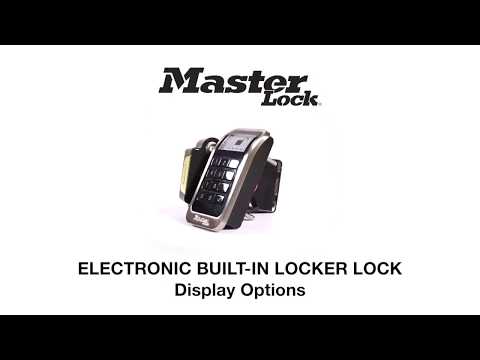 Screen capture of Master Lock 3685 Electronic Built&#45;In Locker Lock Display Options