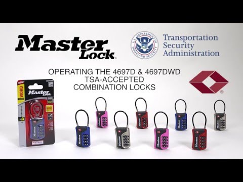 Screen capture of Operating the Master Lock 4697D and 4697DWD TSA-Approved Combination Luggage Locks