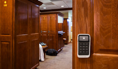 Electronic Locker Lock On Door