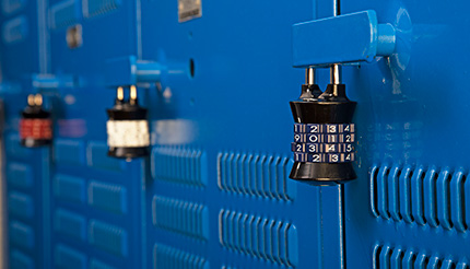 Custom combination locks on lockers